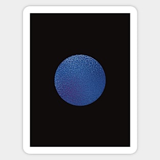 Blue Galaxy Moon Sticker